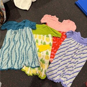 Kickee Pants short sleeve swing dress bundle